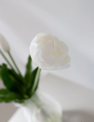 Artificial Layered Tulips White  3 lag