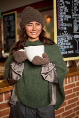 BCBJOERK roll neck poncho